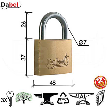 Slika Katanac DABEL 50 mm KA2029 Ms 48x37/26/fi7mm 3K DBP1