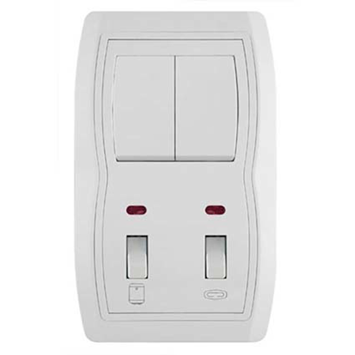 Vertikalni indikator za kupatilo Status sa serijskom sklopkom bele boje