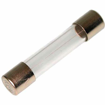 Stakleni osigurač dimenzije 5x20 mm sa transparentnom tubom i metalnim kontaktima