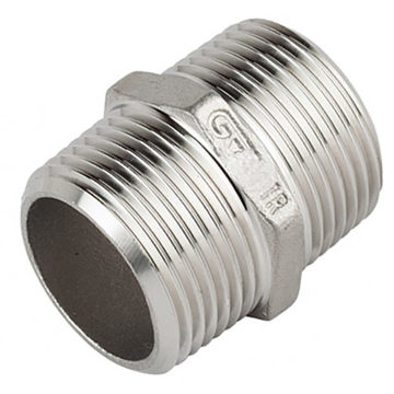 Slika Prohromski dupli nipli 3/8" INOX AISI 316