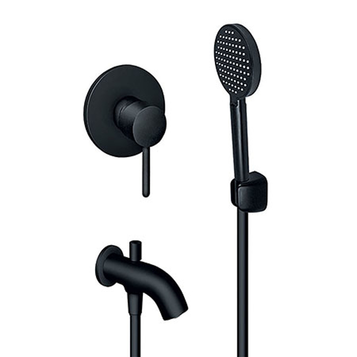 Slika Baterija DARK uzidna sa usponskim i ručnim tušem JD1201