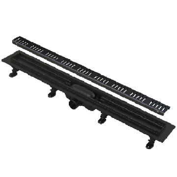 Slika Tuš kanalica APZ10 BLACK 750 mm crna mat sa perforiranom rešetkom Alca