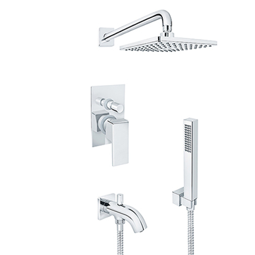 Uzidna baterija za tuš kadu QUADRO JQ31701 sa ručnim i kišnim tušem