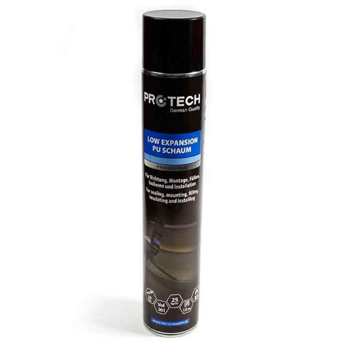PROTECH pištoljska pur pena 750 ml niske ekspanzije za zaptivanje i izolaciju
