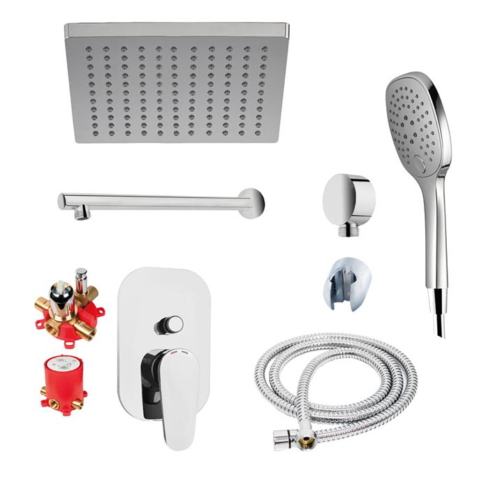 HERZ Infinity ugradni DUO tuš set 00371 sa gornjim i ručnim tušem