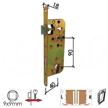 Slika Brava za drvena vrata cilindar DABEL B2005 C ZnŽ 40/90/18/9 DBP1 – 0106204