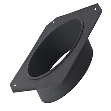 Slika Dimna štucna rozetna Ø 200 mm crna